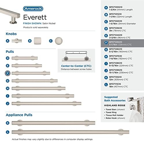 Amerock 5-1/16" Everett Satin Nickel Drawer Pull