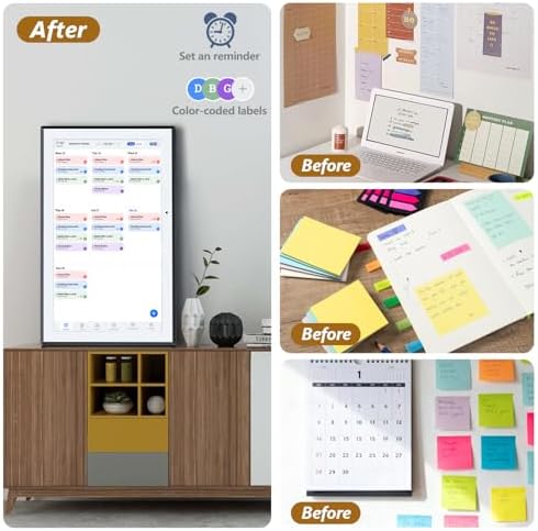 15.6 Inch Digital Calendar Wall Touch Screen Chore Chart, HD Electronic Smart Family Calendar Interactive Display Calendar and Cloud Photo, Gifts for Women Men Kids, Gifts for Mom Dad