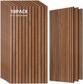 TO-TH Acoustic Wall Panels Wood-Look Sound Dampening Panel 10 Pack, Cherry