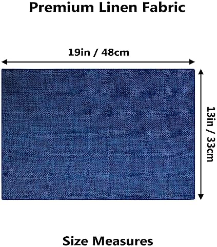 Demetex Navy Blue Place Mats Set of 8 Modern Wipeable Placemats Heat Resistant Table Mats for Holiday Picnic Dinner, 13x19 inch, Navy Blue