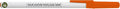 DISCOUNT PROMOS Custom Value Stick Pens Set of 10, Personalized Bulk Pack - Blue Ink, Great for Office, School, Business, Tradeshows, Events - Orange Cap