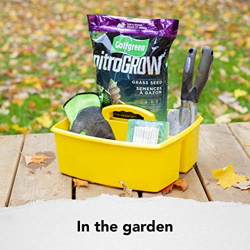 Storex 2-Compartment Large Craft Caddy – Multipurpose Classroom Organizer with Handle, Yellow, 1-Pack (00957C06C)