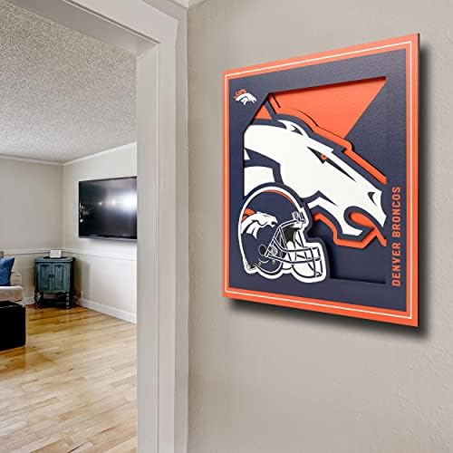 YouTheFan NFL Denver Broncos 3D Logo Series Wall Art