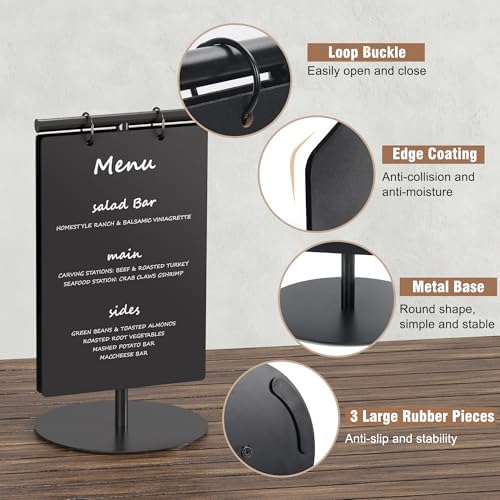 SELEAD Small Chalkboard Words Sign w/Metal Stand, 2 Pack 8”x12”, Rectangle