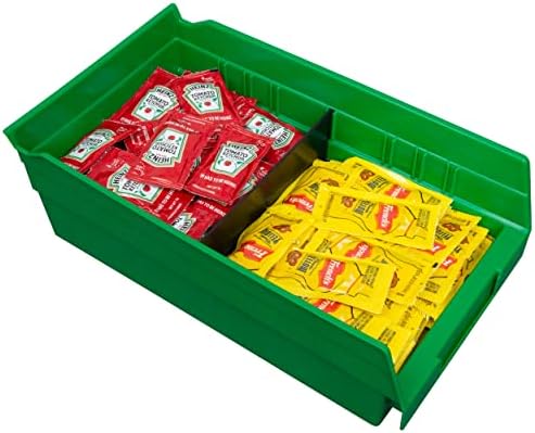 Akro-Mils 40130 Plastic Width Dividers for 4" Tall Shelf Bins, 24-Pk, Black