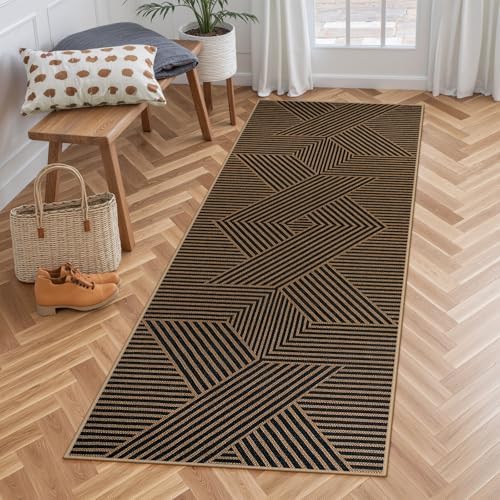 Lahome Modern Geometric Runner Rug, 2x6 Washable Rug Runners for Hallway