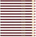 100 Personalized Custom Printed Pencils. USA Made. PMA Certified – Maroon