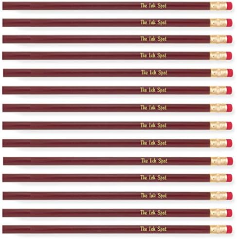100 Personalized Custom Printed Pencils. USA Made. PMA Certified – Maroon