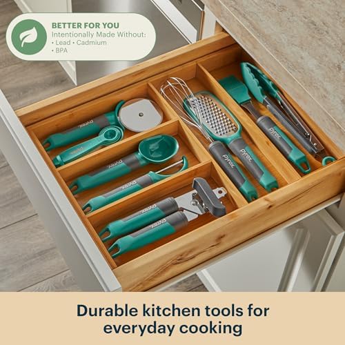 Pyrex 22-Piece Kitchen Cooking Utensils Set, Nonstick Cooking Gadgets