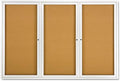 Quartet Bulletin Board, 6' x 4' Enclosed Cork Notice Board, Lockable Swing Doors, Aluminum Frame (2367)
