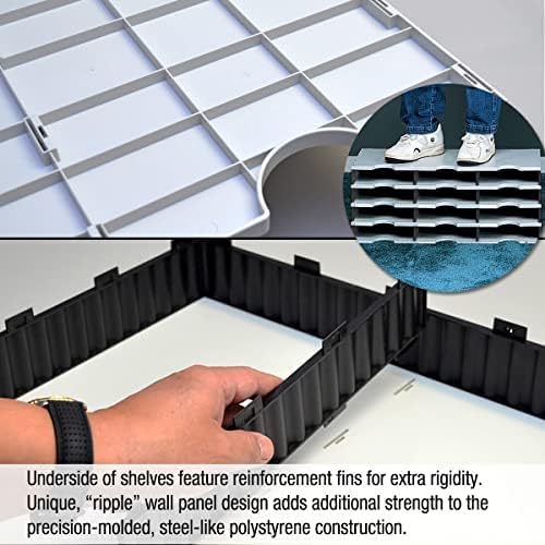 Ultimate Office TierDrop Organizer Standard 6 Compartment ADD-ON for 3-Wide | ADD-ON Module to Expand the Capacity of your TierDrop Literature Organizer; for any 3-wide TierDrop unit; no-tool assembly