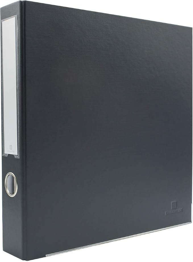 3-Ring Premium Binder - Dark Gray, 2" Spine, by Bindertek | 325 Sheet Capacity, 1.25" D-Rings, Linen-Textured Covers, Steel Reinforced Edges, Spine Label Included