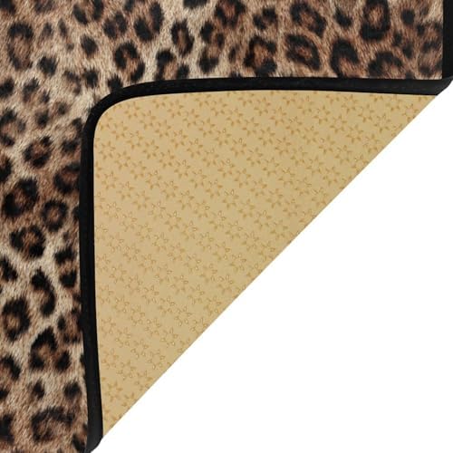 Sexy Leopard Print Kitchen Rug Floor Comfort Mats Bath Rugs Entryway Welcome Non Slip Area Rug for Bedroom Living Room Doormats Home Decor 39" X 20"