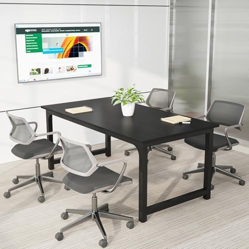 Tribesigns Modern Computer Desk, 63 x 31.5 inch Large Office Desk Computer Table Study Writing Desk Workstation for Home Office, Black