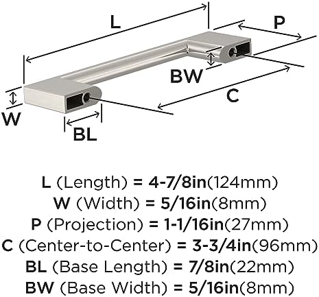 Amerock 10 Pack 3-3/4" Cityscape Satin Nickel Drawer Pull