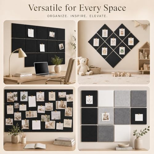 Felt Bulletin Board Tiles, Cork Board Alternative, 48 x 36 in