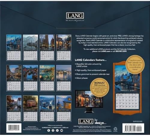 Lang, Around the World 2026 Wall Calendar by Evgeny Lushpin, 13.4'' X 12'', 12-Month Calendar with Stapled Binding
