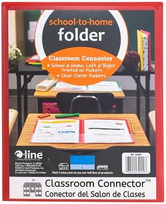 C-Line Classroom Connector School-to-Home Folders, Assorted Colors, 36 per Box (32000-36)