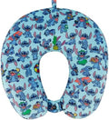 Disney Stitch Kids Travel Neck Pillow for Airplane, Blue