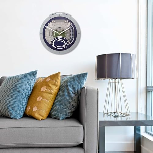 YouTheFan NCAA Penn State Nittany Lions StadiumView 3D Wall Clock