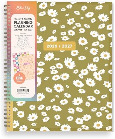 Blue Sky 2026-2027 Weekly & Monthly Academic Planner, 8.5"x11", Coreen