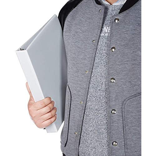 Amazon Basics 3 Ring Binder, 1 Inch D-Ring, Clear Overlay, Pockets for Storage and Organization, White, 4 Pack