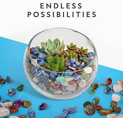 National Geographic Polished Stones and Crystals 10 Lb. Bulk Collection | 10 Lbs. of 3/4-Inch Tumbled Stones, Real Rocks and Crystals, Bulk Craft Supplies, Rock Collection, Geology Activity