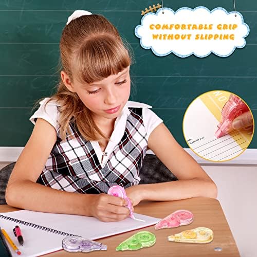 Yexiya 36 Pcs Correction Tape, Colorful Original Correction Tape White Wide Tape Wipe out Easy to Use Cute correction Roller for School Home Office Supplies,0.2 Inch x 39.4 Feet (Rainbow Color)