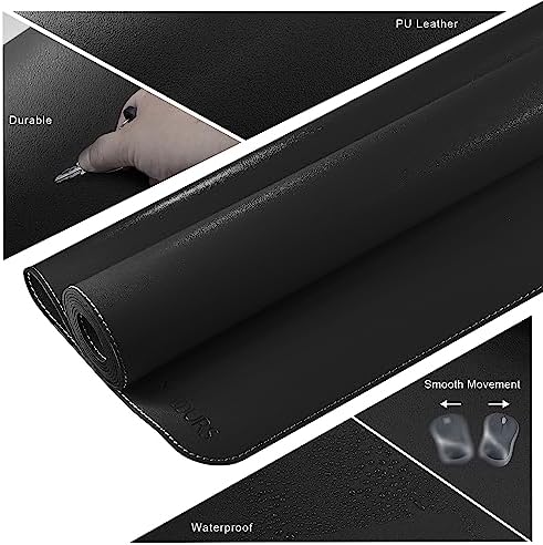 Mydours 55"x28" Extra Large Desk Mat - Full Desk Blotter Pad, (Black)