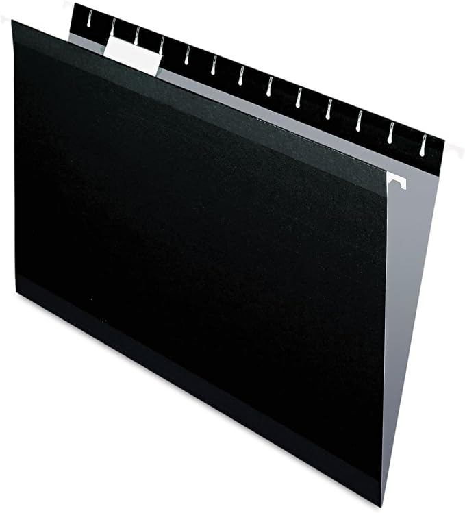 Pendaflex Recycled Hanging Folders, Black, Legal (Pack of 10)