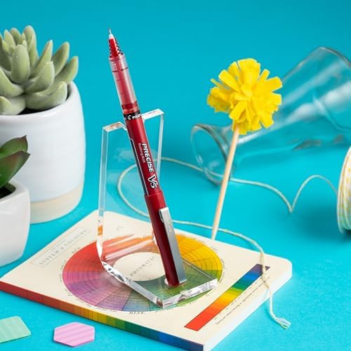 PILOT Precise V5 Stick Pens, Extra Fine Point 0.5mm, Red, 12-Pack