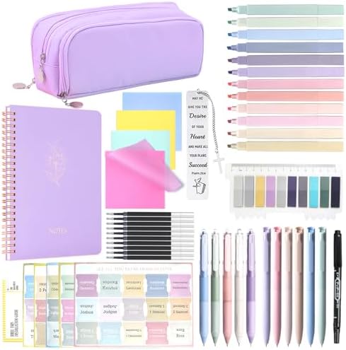 SHINYHARBOR Bible Study Journaling Kit for Women, Purple