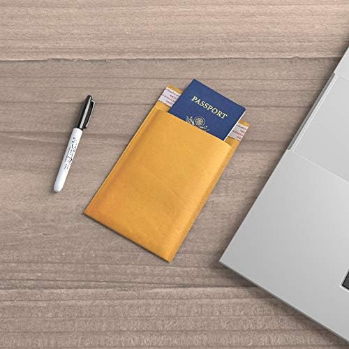 Amazon Basics Kraft Bubble Self-Seal Padded Envelopes for Shipping, 4" x 8" (Internal Size - 3.75" x 7"), Brown, 50-Pack