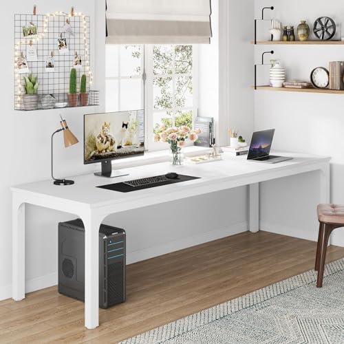 Tribesigns 78.7 Inches Extra Long Computer Desk 2 Person Desk, Double Long Desk, Workstaion for Home Office