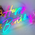 Extra Large Neon Happy Birthday Sign - Multi Color Happy Birthday Sign, Happy Birthday Light Up Sign for Backdrop with Switch/APP/Remote Control - Happy Birthday LED Sign for Backdrop, Party, Decoration