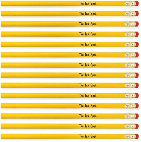 100 Personalized Custom Printed Pencils. USA Made. PMA Certified – Yellow