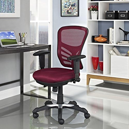 Modway Articulate Ergonomic Mesh Office Chair in Red