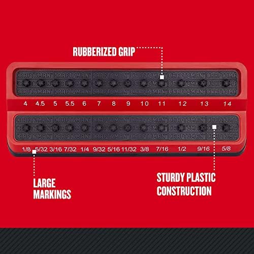 CRAFTSMAN Socket Peg Holder, Tool Tray Storage Organizer, 1/4 Inch Drive (CMMT99414)
