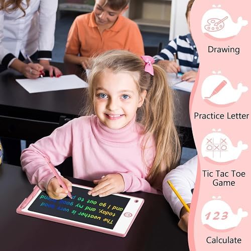 Hockvill LCD Writing Tablet for Kids 8.8 Inch, Toys for Girls Boys Drawing Pad for 3 4 5 6 7 Year Old Kids Toys, Children Christmas Birthday Gift for Kids Toddler Doodle Board Travel Essentials