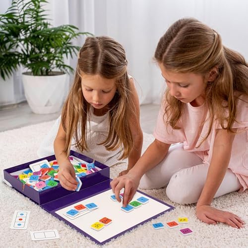 Junior Learning Rainbow Phonics Tiles with Built-in Magnetic Board Multi