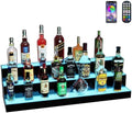MESAlLUP Acrylic 40 Inch 3 Tier LED Liquor Bottle Display Shelf, Lighted Bar Shelves with APP or Remote Control, Mulit Color Lighting for Home Mini Bars Decor, Restaurants & Party Use