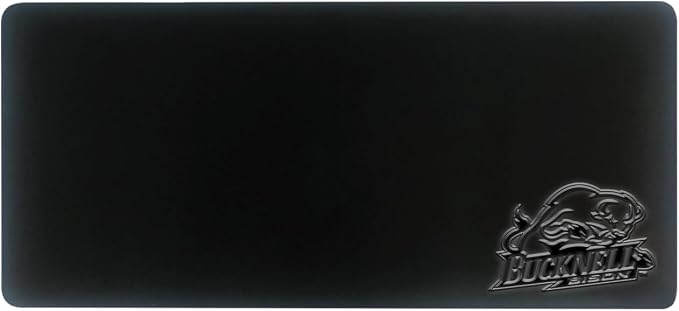 Bucknell University Alumni Desk Mat, Durable Office Supplies, Non-Slip Base, Responsive Desk Pad with Smooth Surface, Black