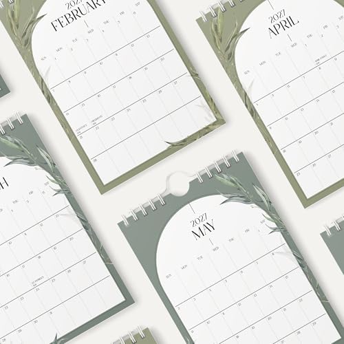 Karto Small Wall Calendar 2026-2027 6x9 in - Boho Greenery