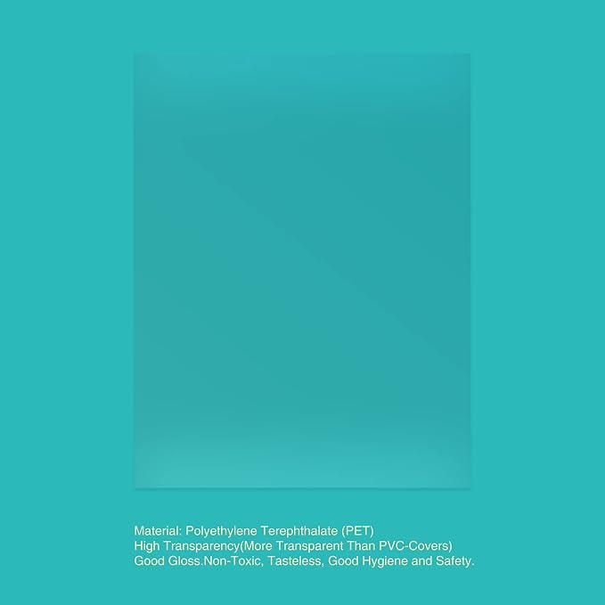 Binditek 8 Mil PET Binding Covers, 8.5 x 11 Inches, Ultra Clear, 200 Pack | Plastic PET Binding Covers, Letter Size, Ultra Clear, Square Corners, Unpunched, Ideal for Business Reports and Proposals