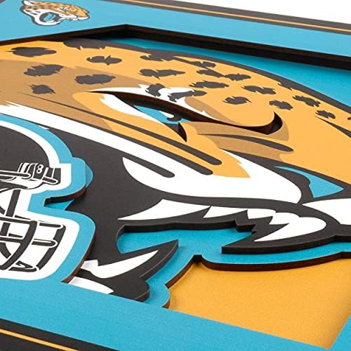 YouTheFan NFL Jacksonville Jaguars 3D Logo Series Wall Art