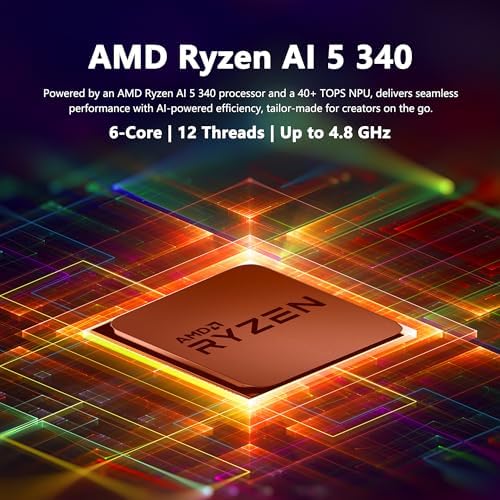 Lenovo Yoga 7 2-in-1 AI PC Laptop | 14" WUXGA OLED Touch (100% DCI-P3) | AMD Ryzen AI 5 340 (Up to 50 Tops) | 16GB DDR5 512GB SSD | for Creator Business Professional Win11 w/DLCA Accessory