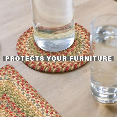 Homespice Azalea Jute Braided Trivets Ideal as Hot Pads, Round 8" Set of 3