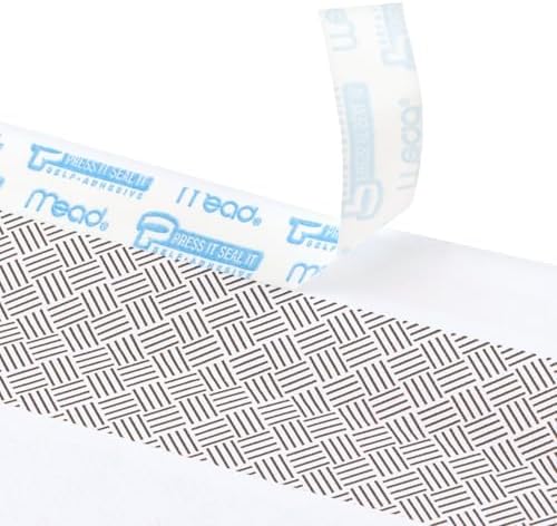 Mead #10 Security Business Envelopes Letter Size 4-1/8" x 9-1/2" – Peel and Seal, Privacy Lined, No-Window, Press-It Seal-It Self-Adhesive for Home & Office Mailing, 500 Count (740010) (Pack of 5)