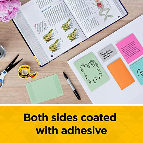 Scotch Double Sided Tape, 1/2 in x 900 in, Permanent, 1/Pack (665) (Pack of 2)