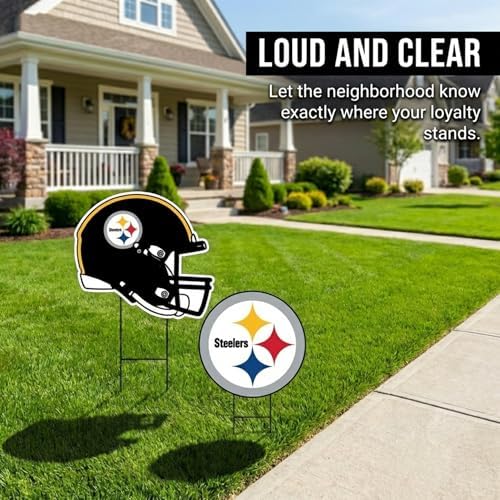 NFL Logo & Helmet 2 Pack Yard Sign Set